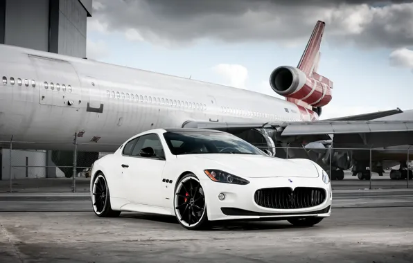 Picture Maserati, white, vossen, Granturismo