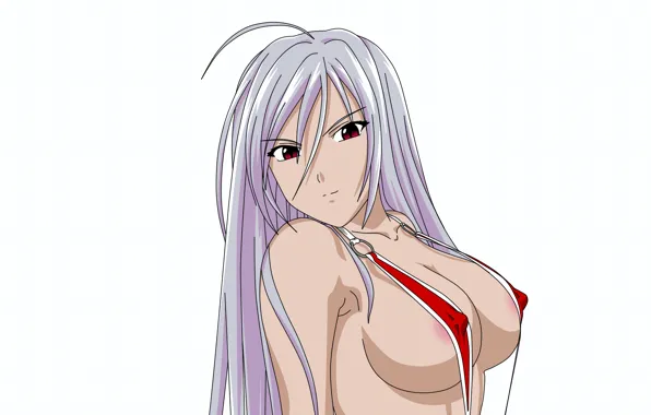 Girl, sexy, cleavage, erect nipples, long hair, boobs, anime, beautiful