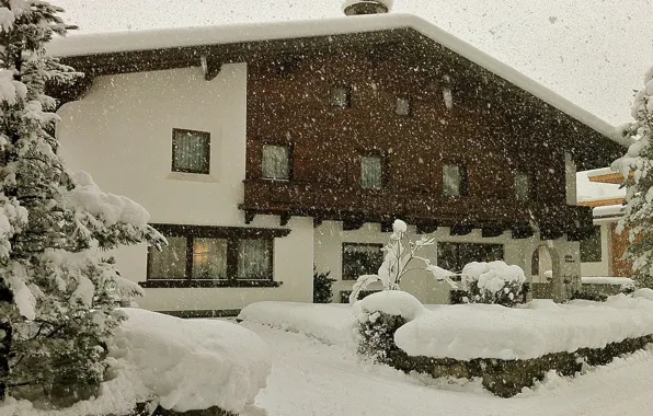 Austria, Austria, Snowfall, Snowfall, Winter Landscape, Winter Landscape, Snow Trees, Snow Trees