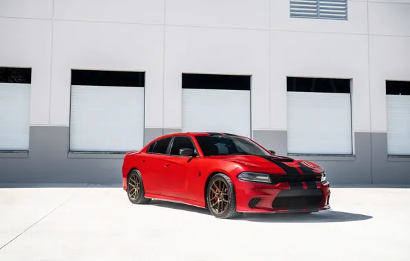 Picture Dodge, Red, Charger, SRT Hellcat