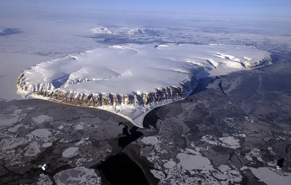 Snow, landscape, ice, Greenland