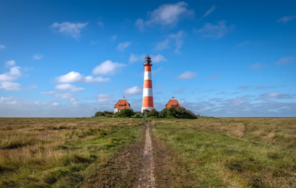 Picture lighthouse, Germany, Westerhever sand