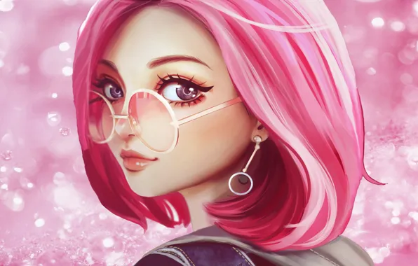 Face, glasses, girl