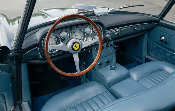 Ferrari, Convertible, Ferrari, sports car, retro cars, 1962, the interior of the car, Ferrari 250 …