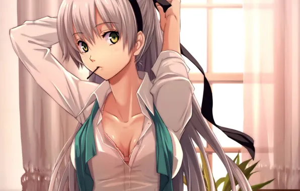 Girl, tape, shirt, elie macdowell, zero no kisek, The Majority Of Katsumi, eiyuu densetsu
