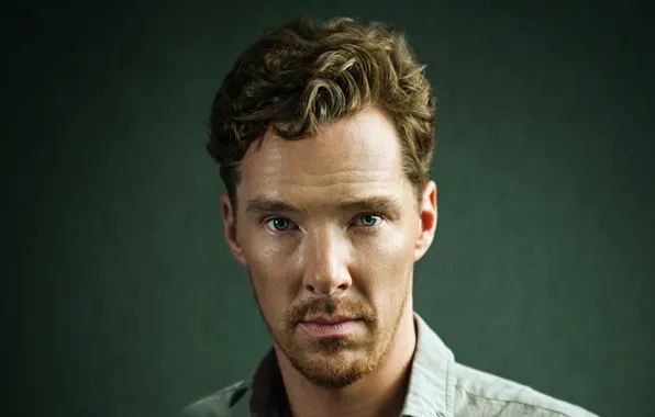 Look, background, green background, Benedict Cumberbatch, Benedict Cumberbatch