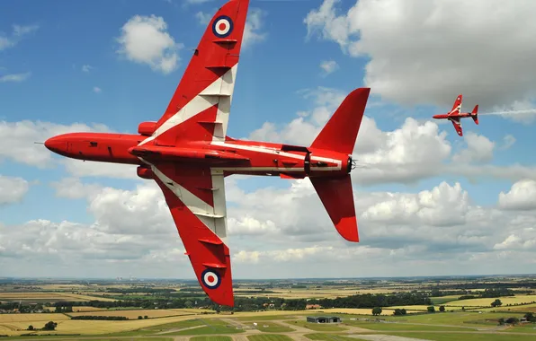 Flying, Red Arrows, BaE Hawk, Aerobatic, Formation Flying