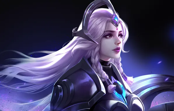 Look, the game, portrait, armor, game, armor, brown eyes, beautiful girl