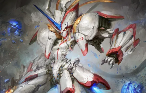 Robot, anime, art, Darling In The Frankxx, Cute in France