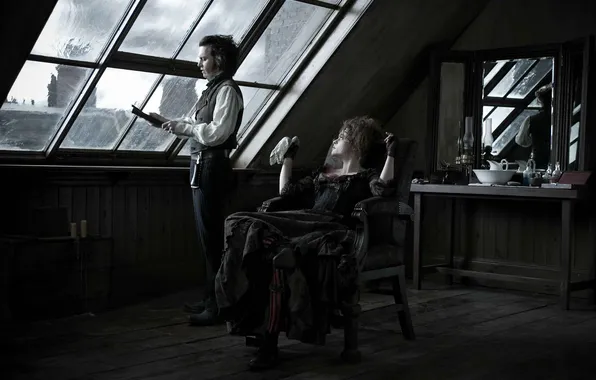 Picture movie, Sweeney Todd, the demon Barber of, Ms. Lovat, Johnny Depp