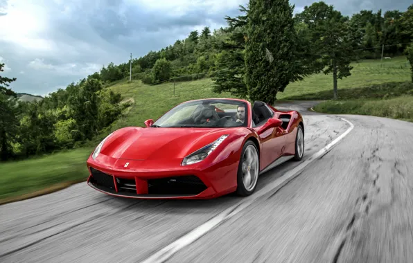 Ferrari, convertible, Ferrari, Spider, 488