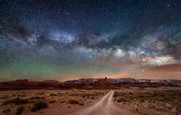 Picture stars, landscape, the milky way