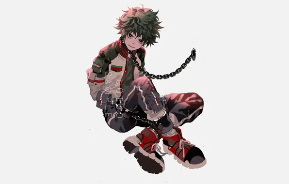 Look, chain, guy, My hero Academy, My Hero Academia, Boku No Hero Academy, Midori Isuku
