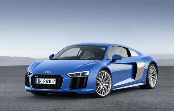 Picture blue, Audi, Audi, V10, 2015