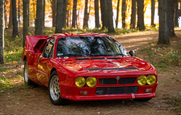 Car, red, Lancia, Rally, 1982, Lancia Rall Stradale 037 Stradale