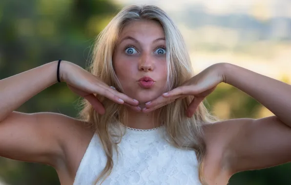 Look, face, mood, model, lips, facial expressions