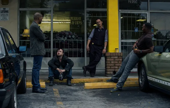 Four, Thriller, crime, police, Aaron Paul, Anthony Mackie, Anthony Mackie, Aaron Paul