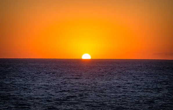 Sea, the sky, the sun, dawn