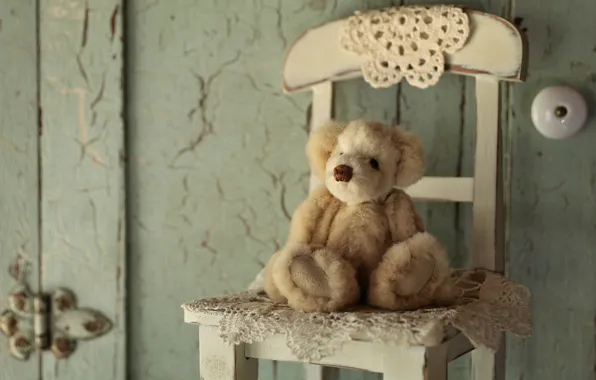Toy, bear, chair, Teddy bear
