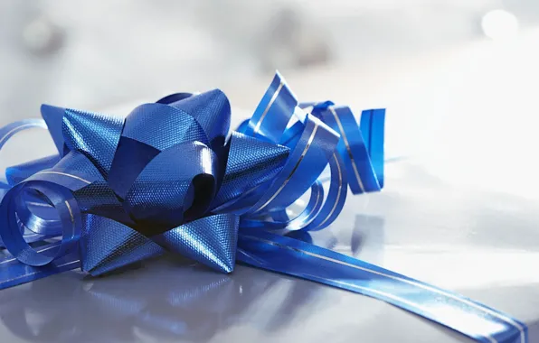 Picture blue, gift, mood, bow, holidays