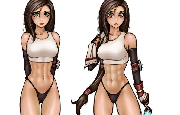 Chest, look, girl, feet, body, panties, art, Final Fantasy
