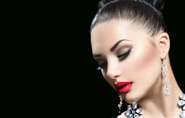 Picture beautiful, Anna Subbotina, model, makeup, girl, necklace, stylish