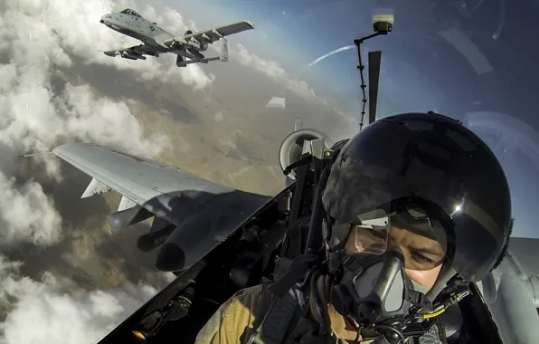 Picture sky, aircraft, military, cloud, man, pilot, pearls, uniform