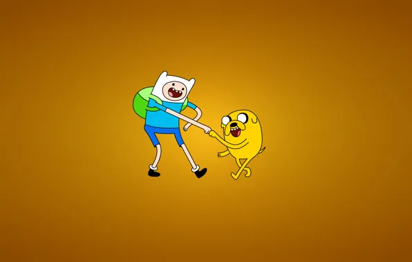 Picture joy, dog, two, Adventure Time with Finn &ampamp; Jake, Adventure time with Finn and Jake