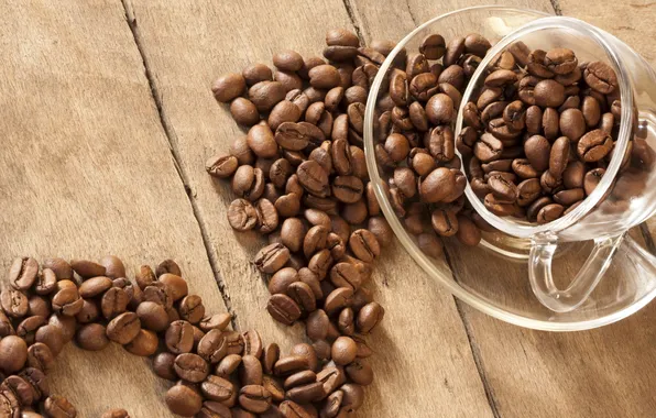 Macro, coffee, grain, Cup, macro, cup, beans, coffee