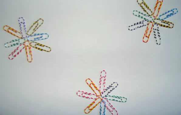 Winter, white, purple, snowflakes, blue, yellow, red, green