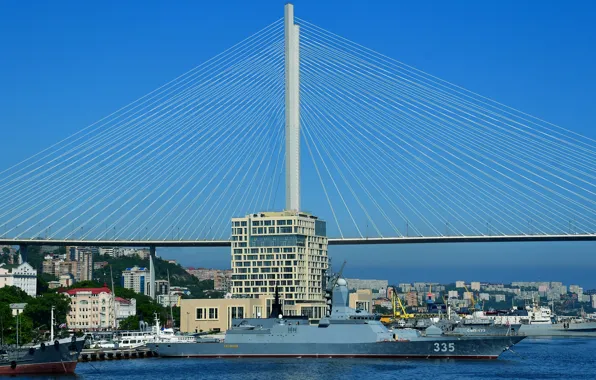 Bridge, port, Vladivostok