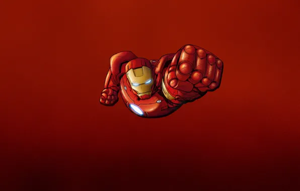 Red, steel, iron man, marvel, comic, iron man