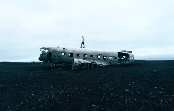 The plane, People, Landscape, Landscape, Airplane, Man, The fuselage, Fuselage
