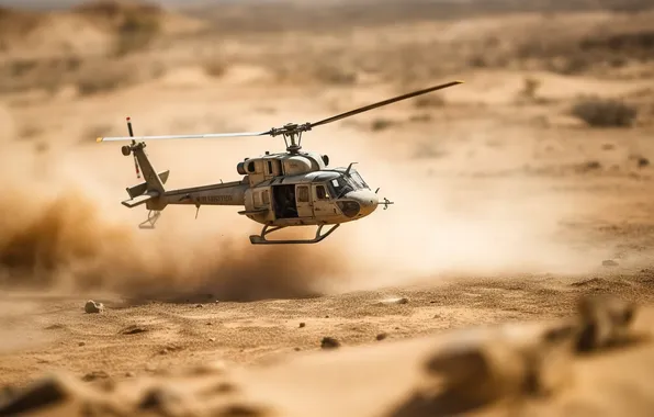Sand, Dust, Helicopter, Digital art, AI art, The Art of Artificial Intelligence, Neural network