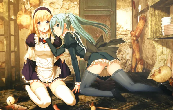 Girls, form, on the floor, anna, carnival in the light of the moon, lunaria