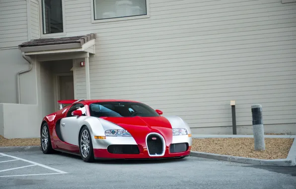 Picture Bugatti, veyron, red, white