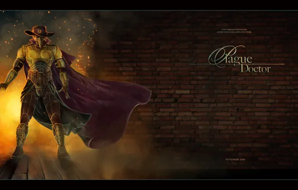 Fire, steel, brick, sparks, Dr., iron, plague, the plague doctor