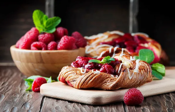 Berries, raspberry, Board, pie