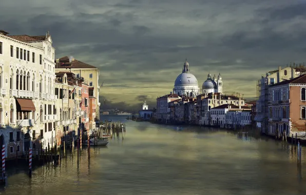 Building, Italy, Venice, Cathedral, channel, architecture