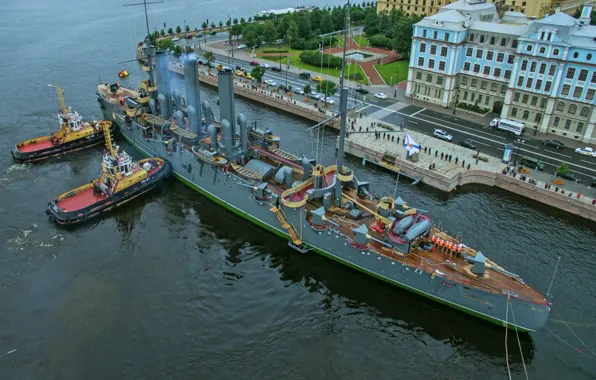 Aurora, mooring, cruiser museum