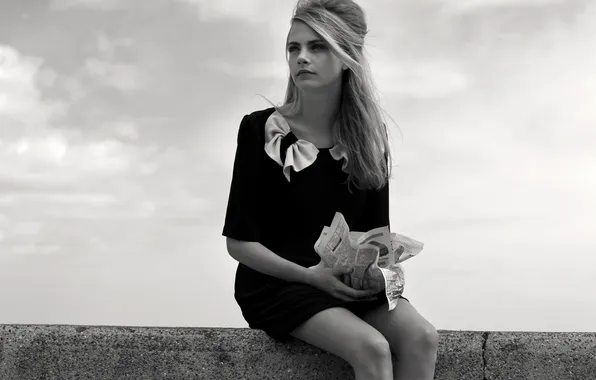 The sky, pose, wall, portrait, makeup, dress, actress, hairstyle