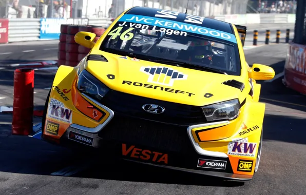 Picture Lada, The front, WTCC, Vesta, Jaap Van Lagen