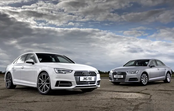 The sky, clouds, Audi, Audi, sedan, 2015