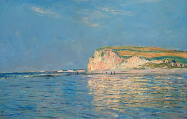 Landscape, picture, Claude Monet, Low tide in Purvile