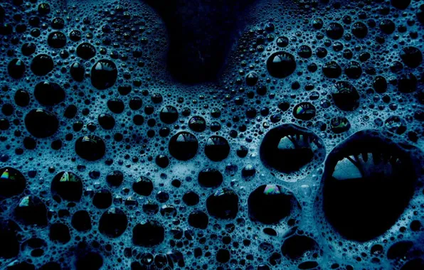Picture reflection, darkness, Bubbles