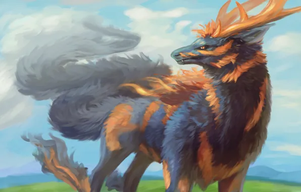 Background, tale, beast