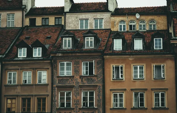 The city, street, England, building, architecture, facade
