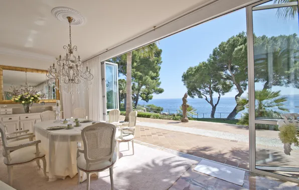 Design, style, Villa, interior, terrace, dining room