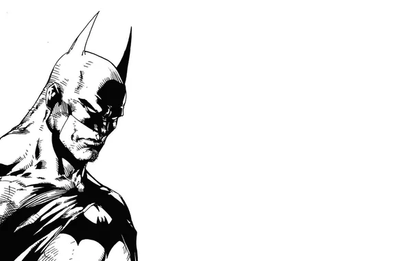 Picture Batman, black and white, Batman, comics, superhero