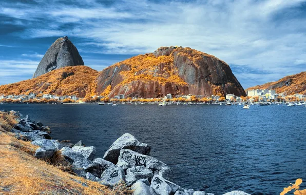 Sea, the sky, mountains, the city, lake, home